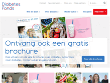 Tablet Screenshot of diabetesfonds.nl